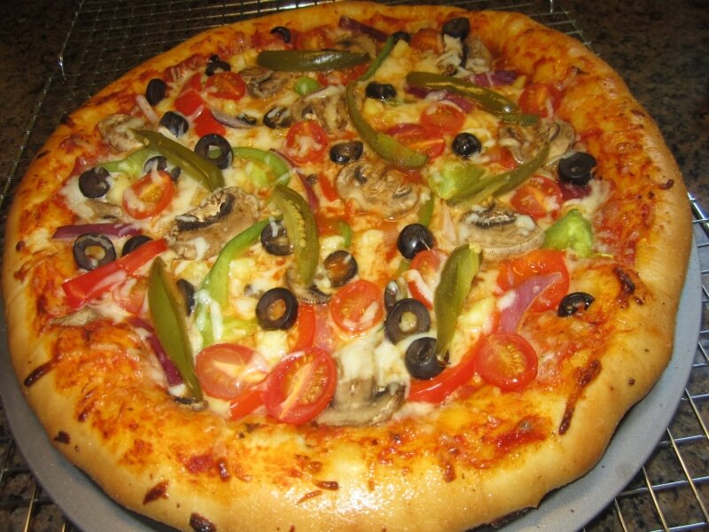 pizza vegetal en Cambrils