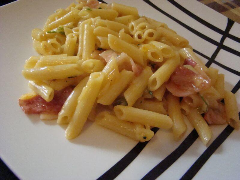 Macarrones a la Carbonara en Reus