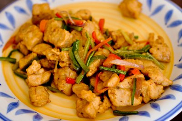Salteado de Pescado con Verduras