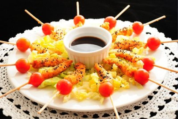 Gambas agridulces